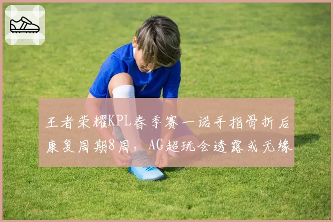 王者荣耀KPL春季赛一诺手指骨折后康复周期8周,AG超玩会透露或无缘季后赛首轮